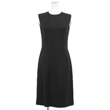 CHANEL Dress Size 38 Women 98C P10048 Vintage Tropical-ｗool Stretch Black