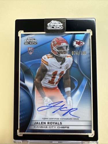 2025 Topps Chrome Black Jalen Royals Blue Refractor Rookie Autograph 74/150