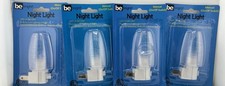 Plug in LED Night Light with Manual On/Off Switch 4 PACK - Includes Bulbs