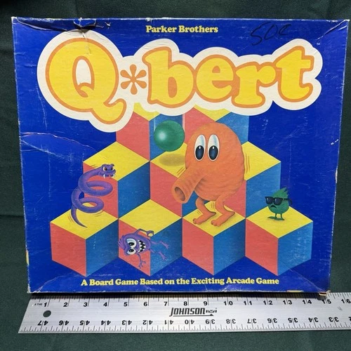 VINTAGE - 1983 Parker Brothers Q*Bert Board Game - Complete - Atari - Ships Free
