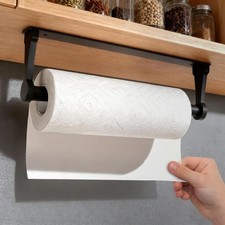 Paper Towel Holder Under Cabinet Wall Mount Stainless Steel Rack Kitchen