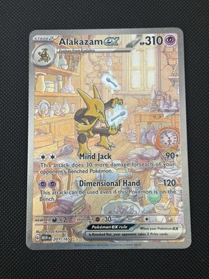 201 165 pokemon card Pokémon TCG Alakazam ex 201/165 Scarlet & Violet 151 SIR NM