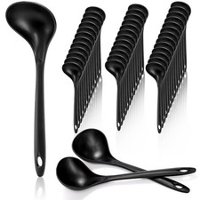 40 Pack Plastic Ladle Spoons, 9 Inch Disposable Large Serving Spoons with Lon...