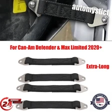4x Door Limit Straps For Can-Am Defender & Max Limited 2020+ Extra-Long Black US