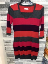 Women’s Calvin Klein Striped Sweater Dress Size Medium Exc Condition 