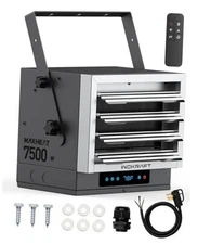  7,500W Electric Garage Heater, Wire: 8 AWG, Plug: 7500w with Wire&Plug&Remote