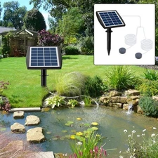 6V 2W Solar Aerator Oxygen Pump Solar Powered Oxygenator Pond Water Oxygen Pump#
