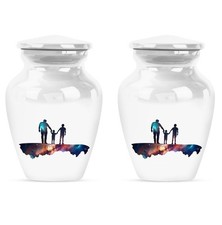 Dad Urn 3Inch Pack Of 2 Memorial Urns For Ashes Adult - Burial Urns For Human