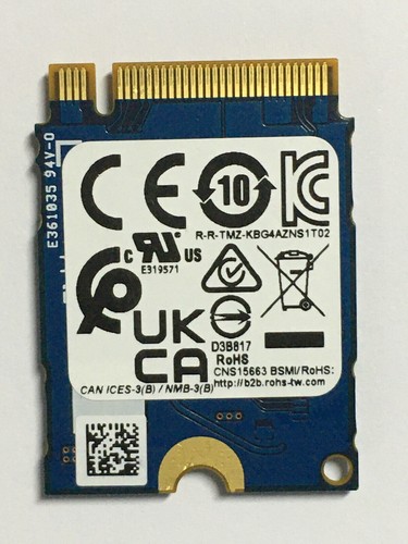 KIOXIA KBG40ZNS512G 512GB SSD NVMe M.2 2230 PCIe3.0x4 FOR Steam Deck PC Laptop - Afbeelding 3 van 7