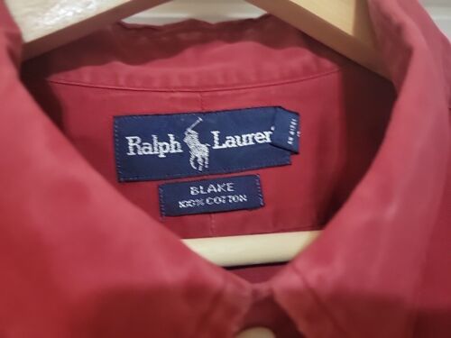 Ralph Lauren Blake Hemd Herren XXL Rot Button Down Twill 100% Baumwolle Pony - Bild 2 von 13