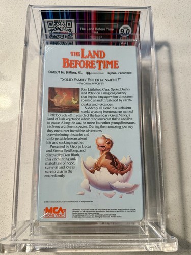 The Land Before Time VHS Graded VHSDNA 9.0 A+ Mint Pizza Hut First Print - Picture 2 of 2