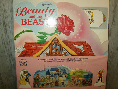 Espositore Ritaglio 11 pz Disney La Bella e la Bestia Vintage 1993 Non Punzonato - Raro - Foto 2 di 9