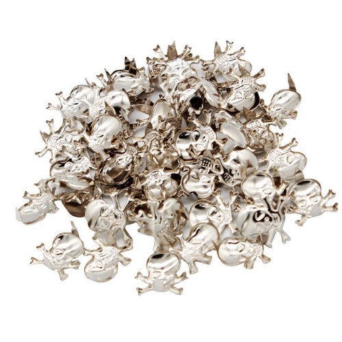 50Pcs Gothic Skeleton Skull Metal Studs Claw Rivets For DIY Leather Craft - Picture 4 of 8