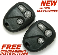 NEW MATCHED PAIR GM GMC CHEVY KEYLESS REMOTE KEY FOBS 16245100-29 16207901-5 
