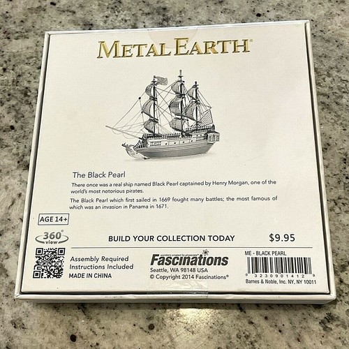 Metallo Terra Nera Perla Nave Taglio Laser 3D Metallo Modello Kit Fascinazioni - Foto 2 di 3