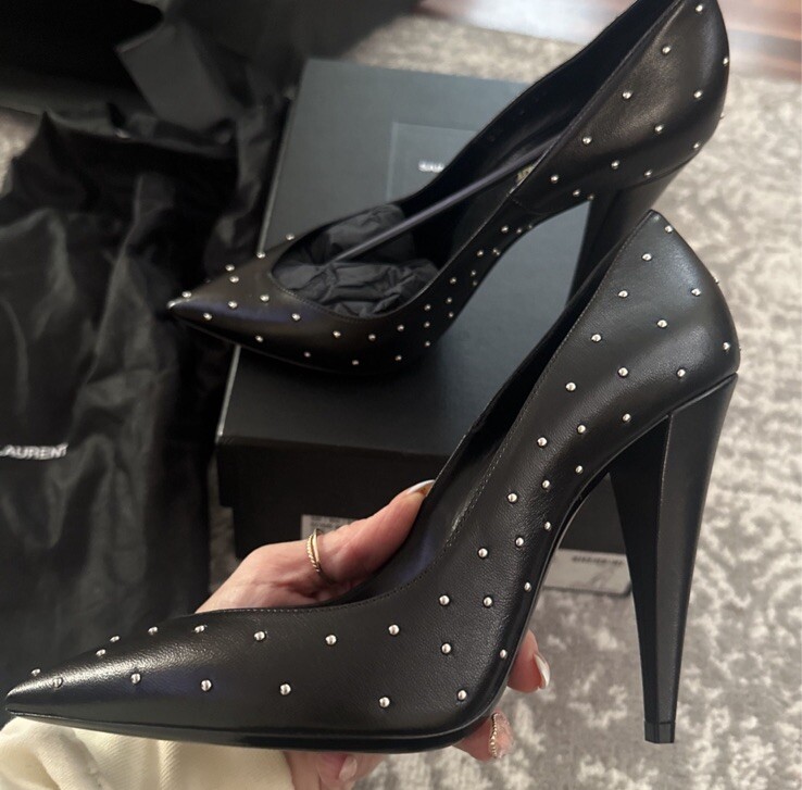 Pompe ""era"" nere saint laurent nuove con etichette