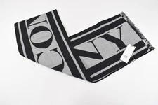 C.P. (CP) Company NWT Black and White with Large Logo 100% Wool Scarf