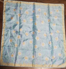 VTG Vera Neumann Scarf - Pastel flowers Blue, Yellow, Purple  White