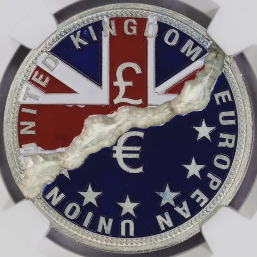 (2020) Liberia S$10 Great Britain Break-it Brexit NGC PF 70 First Releases