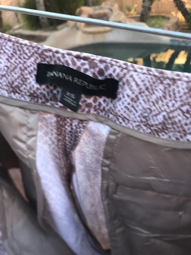 Banana Republic White Leopard Pants Size 2 S EUC E10 - Picture 6 of 7