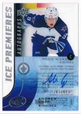 2015-16 UPPER DECK ICE PREMIERES AUTOGRAPHS ANDREW COPP ROOKIE AUTO WINNIPEG
