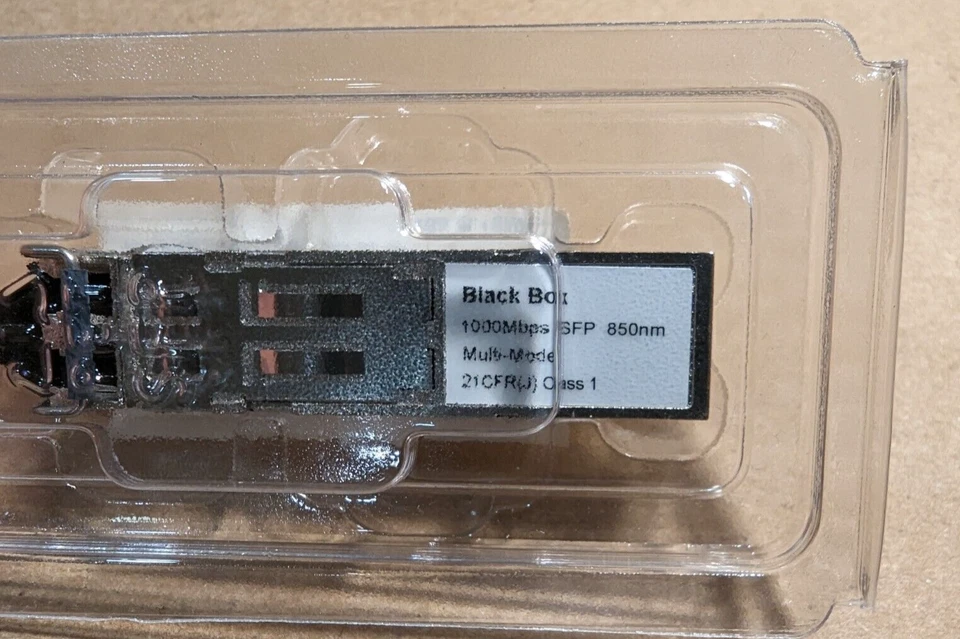 BLACK BOX LGB200C-MLC LC Multimode SFP Optical Transceiver 1.25Gbps 850nm - Image 3 of 4