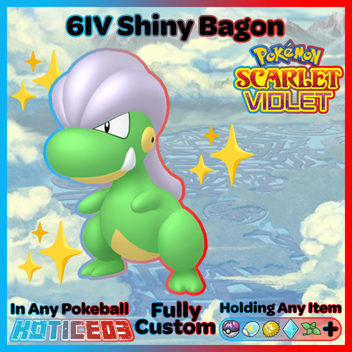 shiny bagon pokemon card ✨ Shiny Bagon 6IV ✨ Pokemon Scarlet & Violet 🚀 Fast 🚀