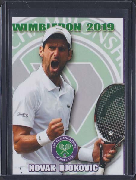 2019 NOLE NOVAK DJOKOVIC WIMBLEDON SRBJA Tennis card 1/100