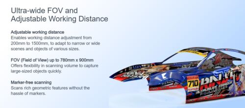 Newest EinScan H2 Hybrid LED & Infrared Light Handheld Color 3D Scanner + Case - Picture 4 of 10