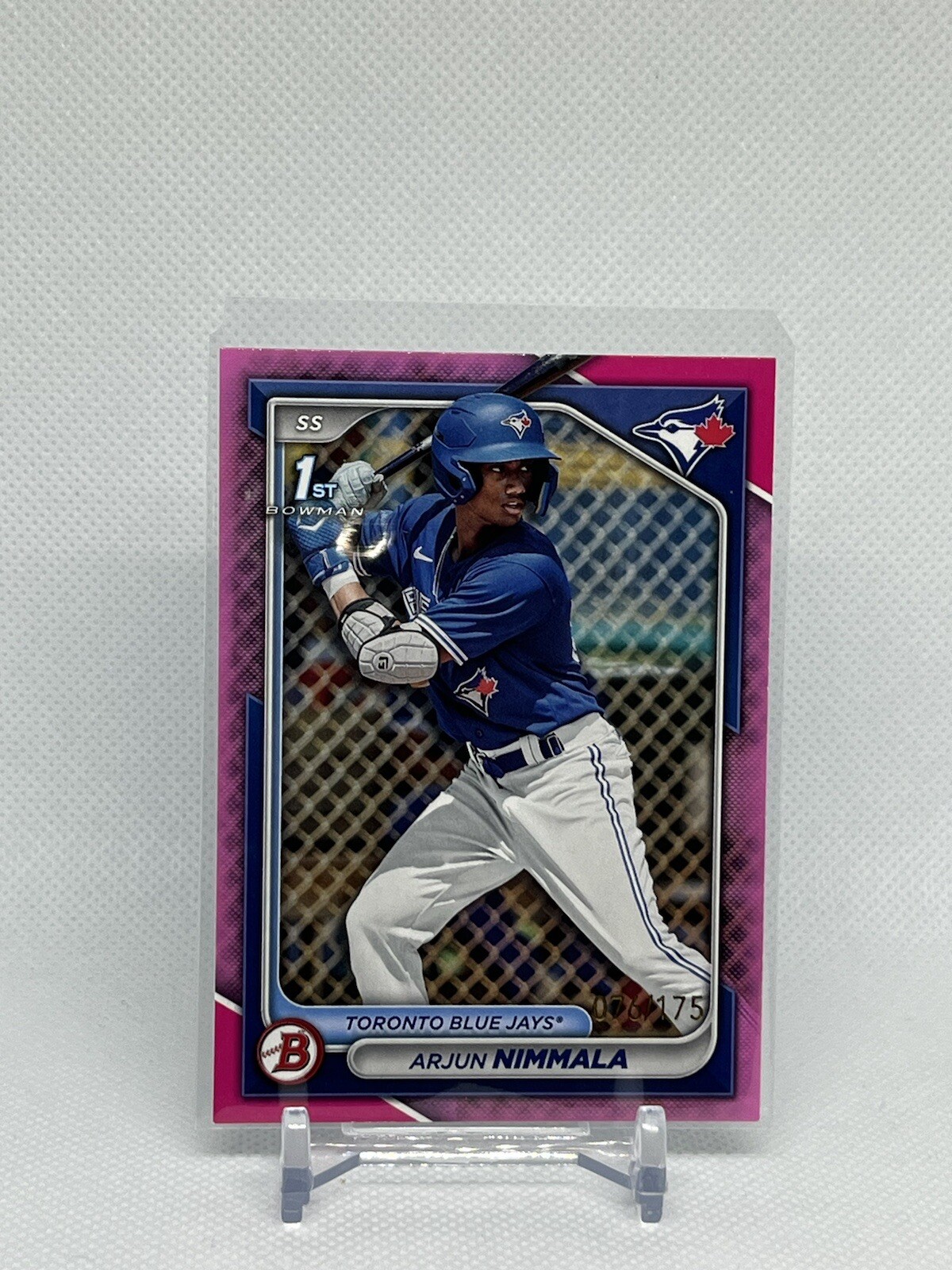 2024 Bowman Arjun Nimmala Pink Paper Bowman 1st #076/175
