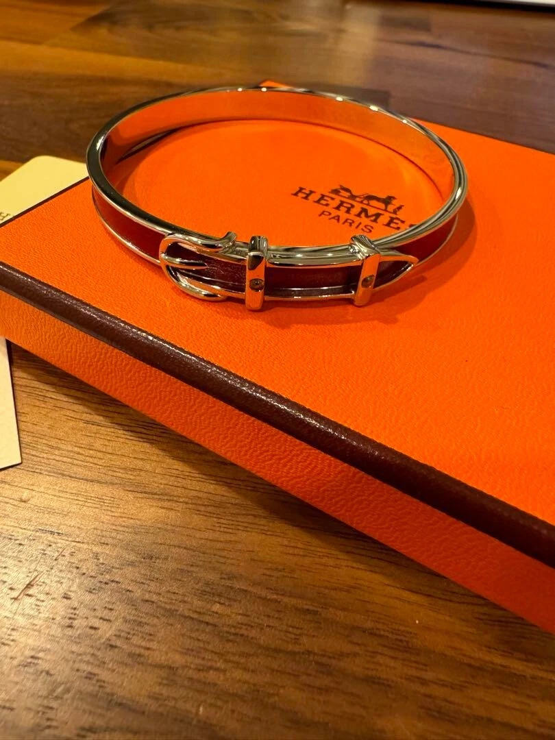 HERMÈS Bracciale Hermes mai usato viola rossoto arg contola
