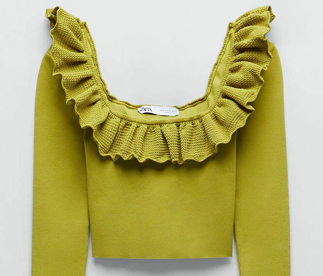 Maglione con hotsell volant zara