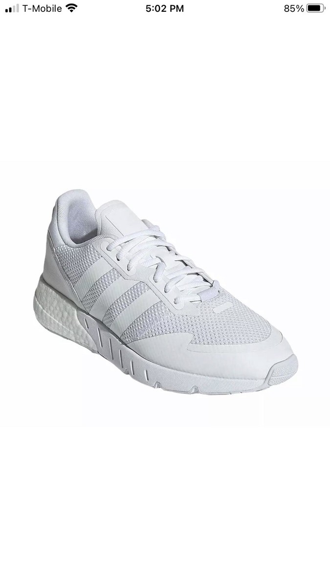 Adidas Originals ZX 1K Boost Shoes Men's Sz 7.5 White Silver