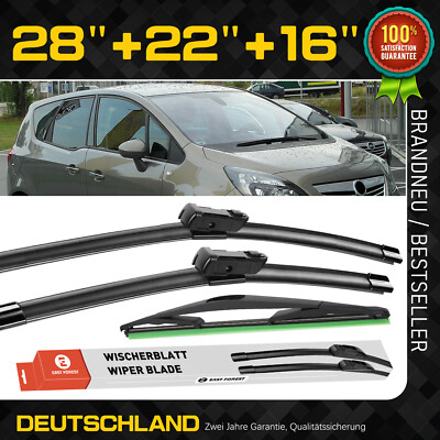 Scheibenwischer Heckwischer Vorne + Hinten Für OPEL MERIVA B (S10) BJ 2010-2017