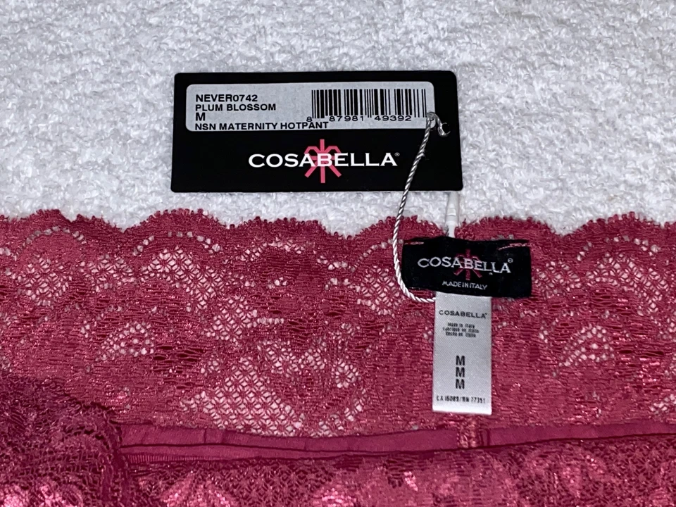 Panty corto COSABELLA Never Say Never Maternity flor de ciruela para niño NUEVO para mujer S M Foto 4 de 4