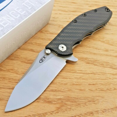 Zero Tolerance Slicer Folding Knife 3.5'' S35VN Steel Blade CF/Titanium Handle