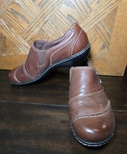 Clarks Bendable Ashland Alphine Loafers Womens 8 M Brown Leather