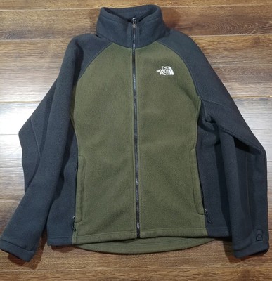 green north face fleece jacket