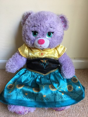 Build A Bear Disney Frozen Fever Anna Birthday Dress Teddy Outfit Bab New Build A Bear