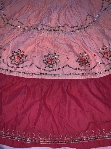 Girls Gap Kids Bohemian Lined Tiered Swing Skirt sz S 6 7 - Picture 3 of 5