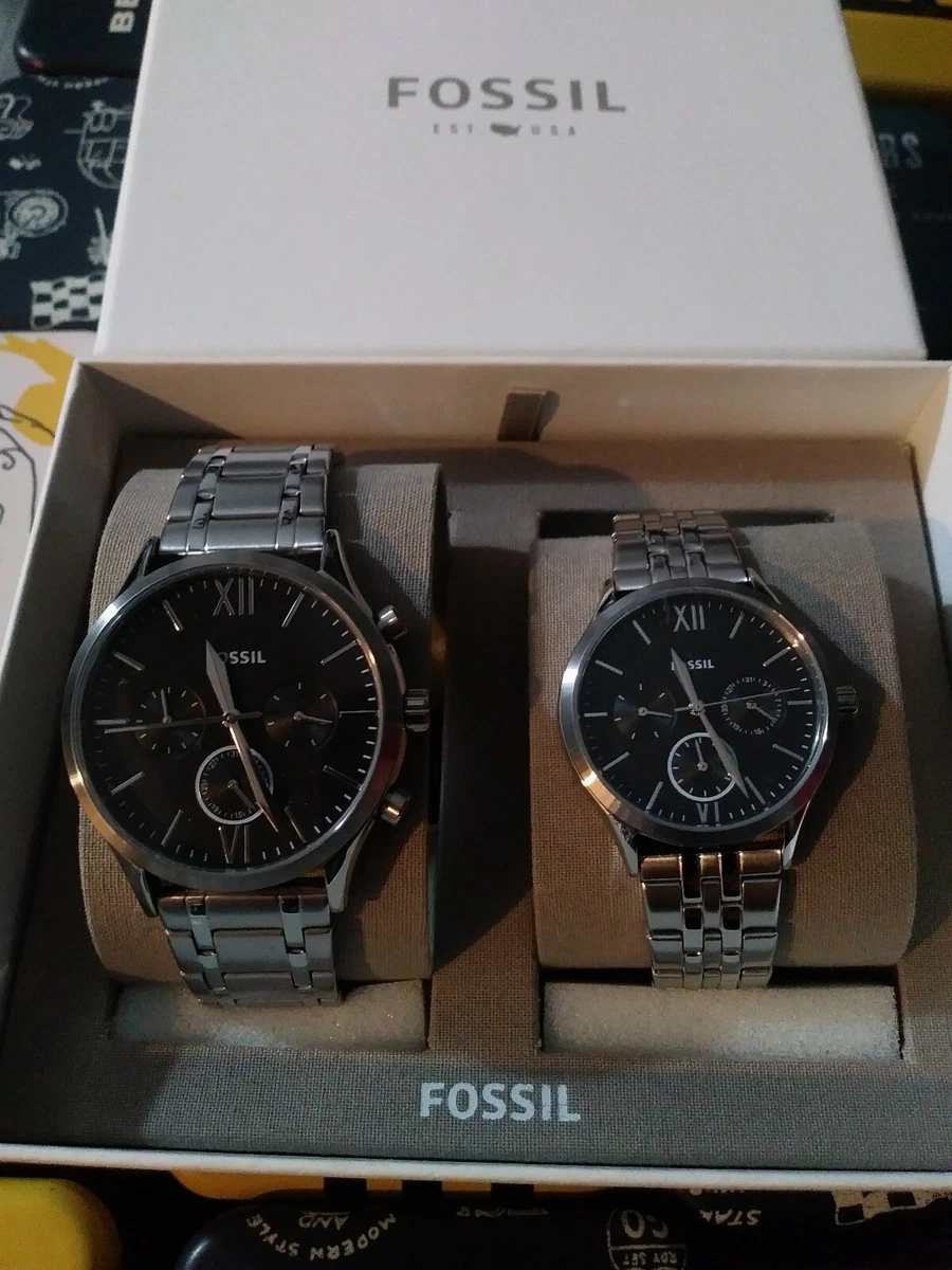 Fossil watch gift set for couple new arrivals