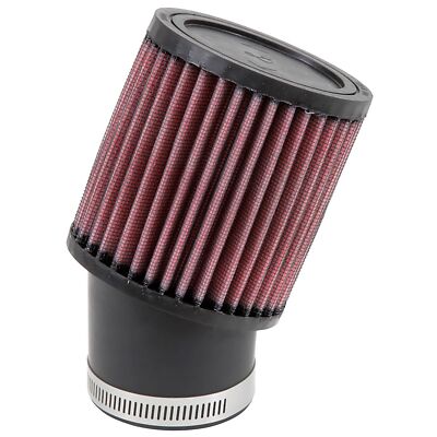 K&N runder gerader Luftfilter - 62 mm Hals-ID, 96 x 102 mm, Gummi, abgewinkelt 20 Grad