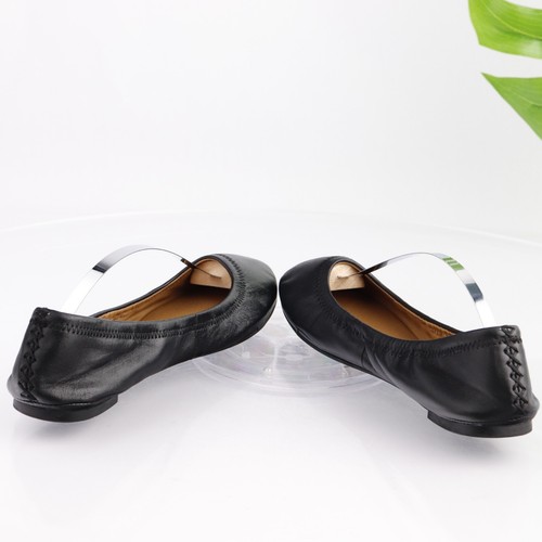 Lucky Brand Womens Erin Flat Size 9.5 Black Leather Slip On Ballet Shoe Comfy - Picture 8 of 13