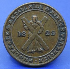 1823  CAVERHILL & CO EDINBRUGH  1/4D  CONDER TOKEN / SNIFF'S  ANCIENT COINS