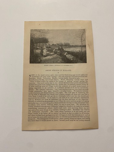 Muiden North Holland Netherlands Painting by George H Boughton B c. 1883 Print