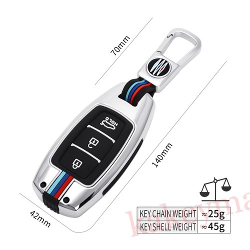 Car Key Fob Bag Case Shell Protector Cover For Hyundai Santa Fe Elantra GT Kona - Picture 9 of 11