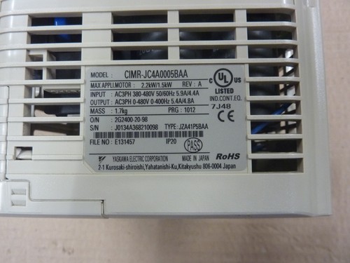 YASKAWA ELECTRIC CORPORATION - J1000 - CIMR-JCBA0005BAA - Foto 3 di 3