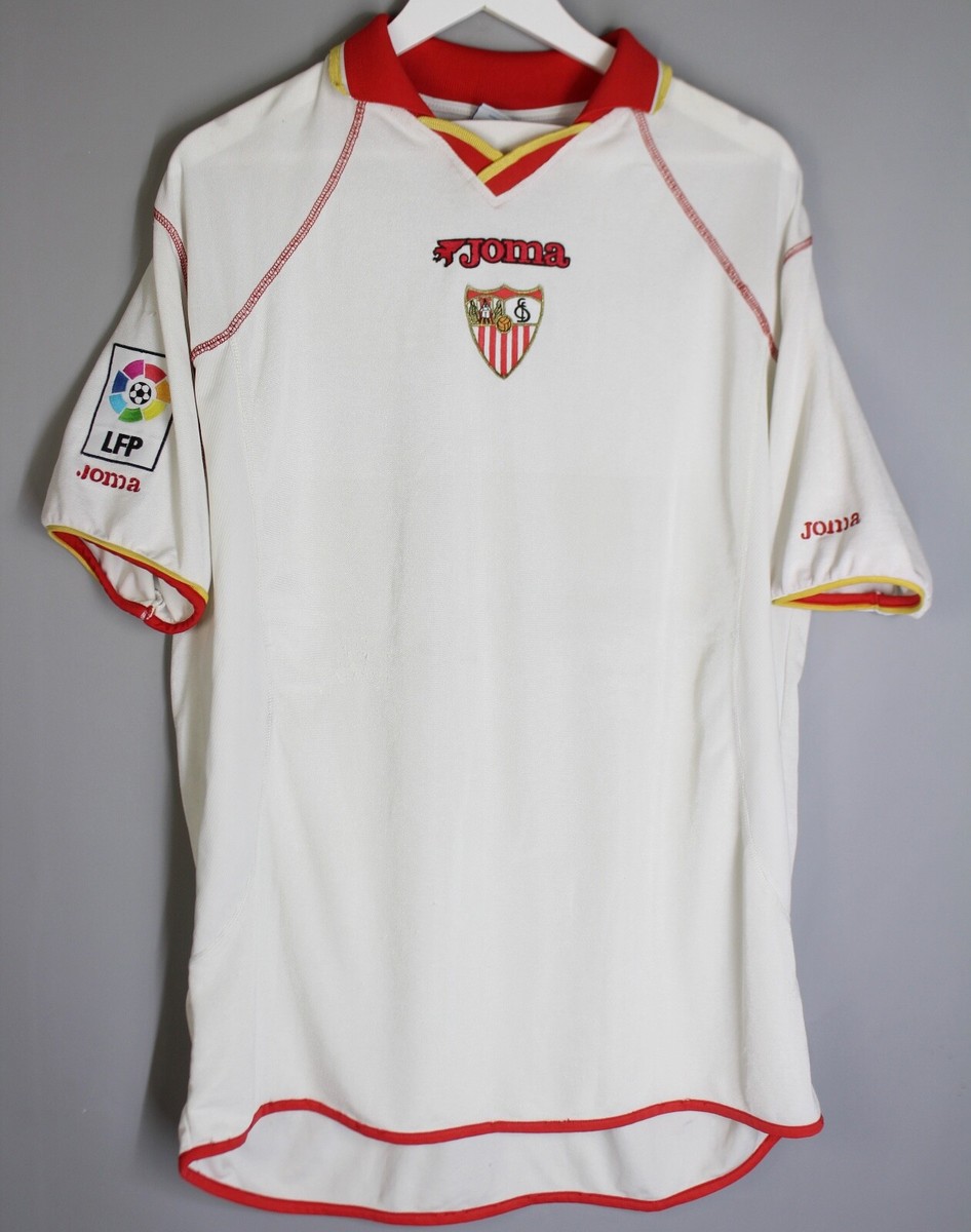 SEVILLA SPAIN 2001 2002 HOME FOOTBALL SHIRT JERSEY CAMSETA VINTAGE