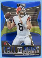 2021 Panini Playoff Football Call To Arms Blue #CA-BMA Baker Mayfield