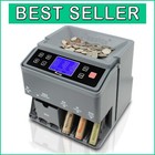 Gray Professional Coin Counter with Quick Load Tubes - Fast, Accurate, Portable